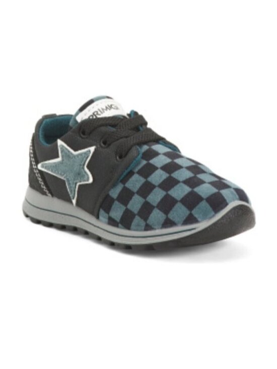 Primigi Other - Primigi Boys Blue Checkered Star Sneakers Running Shoes Kids Size 25 8.5 new